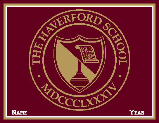 Haverford School Seal Customized with Name and Year  60 x 50