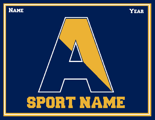 Agnes Irwin Solid Athletic Any SPORT Customized with Name and Year 60 x 50