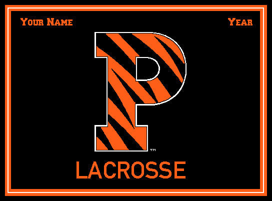 Custom Princeton P Lacrosse Name and Year 60 x 50