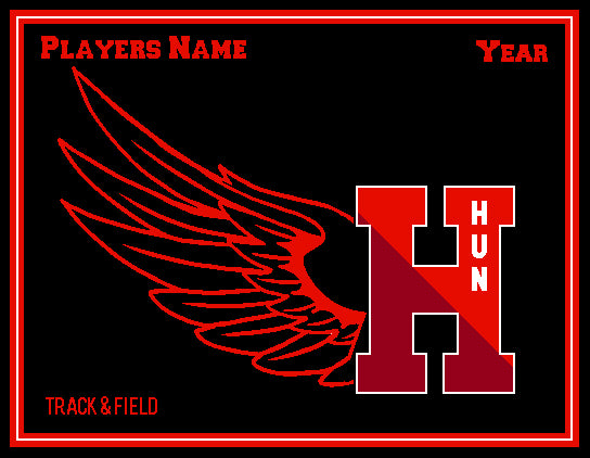 The Hun School Track & Field  Blanket Customized Name & Year 60 x 50