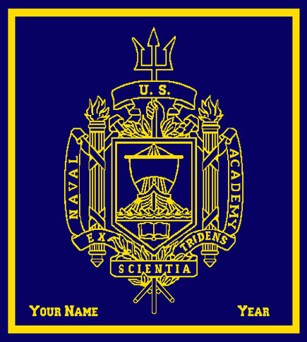 USNA Trident Name and Year 50 x 60 Customized with Name and Company