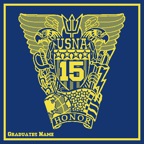 Custom US Naval Academy Class of 2015 Seal Blanket