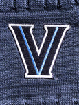 Villanova Navy Embroidered "V" 6N Cable Blanket