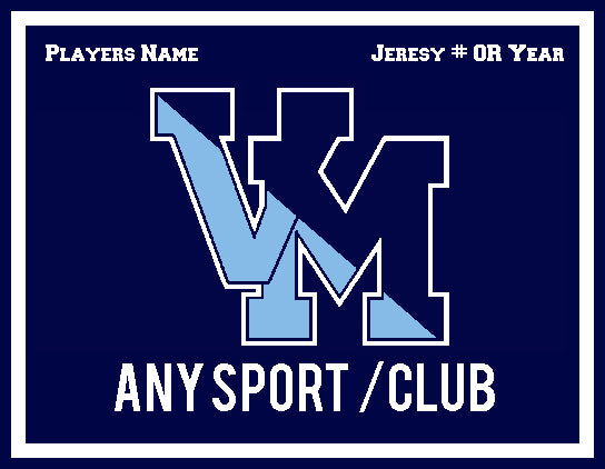 Villa Maria Academy "VM" Customized with your Name , Sport & Jersey #