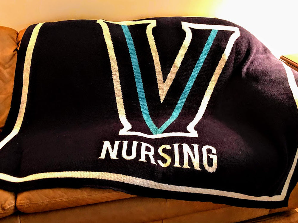 Villanova Navy Nursing blanket
