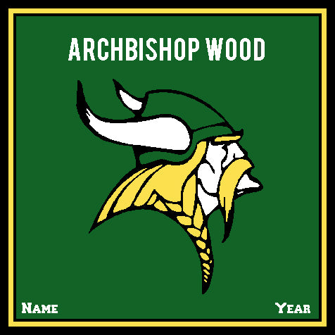 Archbishop Wood Athletic Logo Hunter Base Customized with your Name and Year