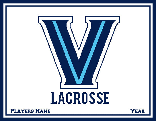 Villanova Natural Base Women's Lacrosse Customized with  Name & Year