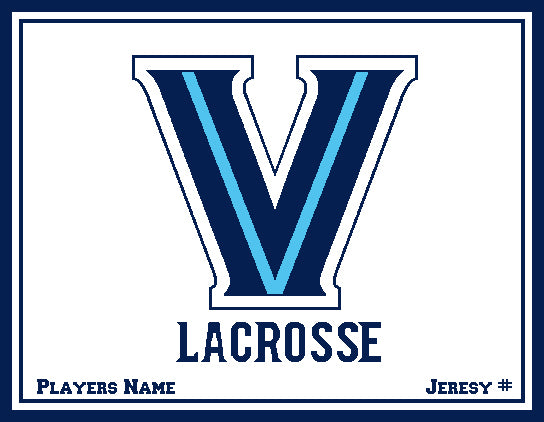Villanova Natural Base Women's Lacrosse Customized with Name & Number