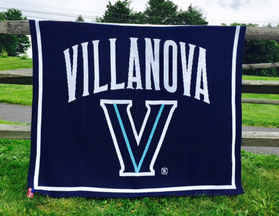 Villanova Navy Signature Logo Dorm, Home, Tailgate blanket