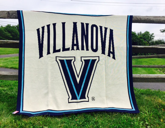 Villanova Natural Signature Logo Dorm, Home, Tailgate blanket