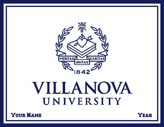 Villanova Seal  60" x 50" Natural with Name and Year