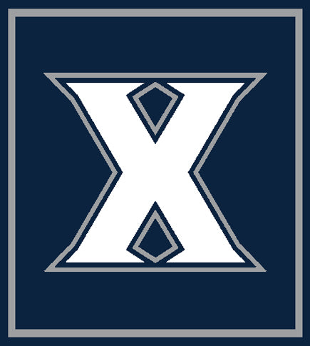 Xavier Navy Base "X" Logo Dorm, Home, Tailgate blanket