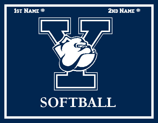 Yale Softball Navy Name & Number - Two Family Players